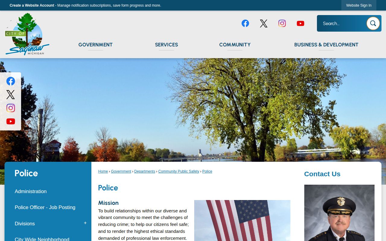 Saginaw Police Department official webpage